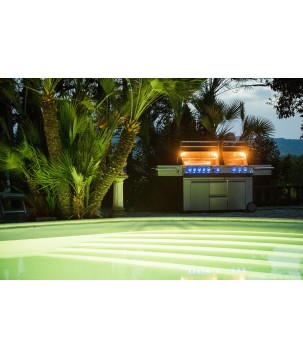 BARBECUE NAPOLEON PRESTIGE PRO 825 WITH POWER SIDE BURNER, INFRARED REAR & BOTTOM BURNERS STAINLESS STEEL