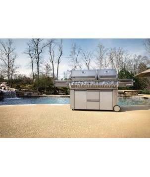 BARBACOA NAPOLEON PRESTIGE PRO 825 CON QUEMADOR LATERAL DE POTENCIA, QUEMADORES INFERIORES Y TRASEROS INFRARROJOS INOX