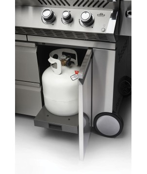 BARBECUE NAPOLEON PRESTIGE PRO 825 WITH POWER SIDE BURNER, INFRARED REAR & BOTTOM BURNERS STAINLESS STEEL