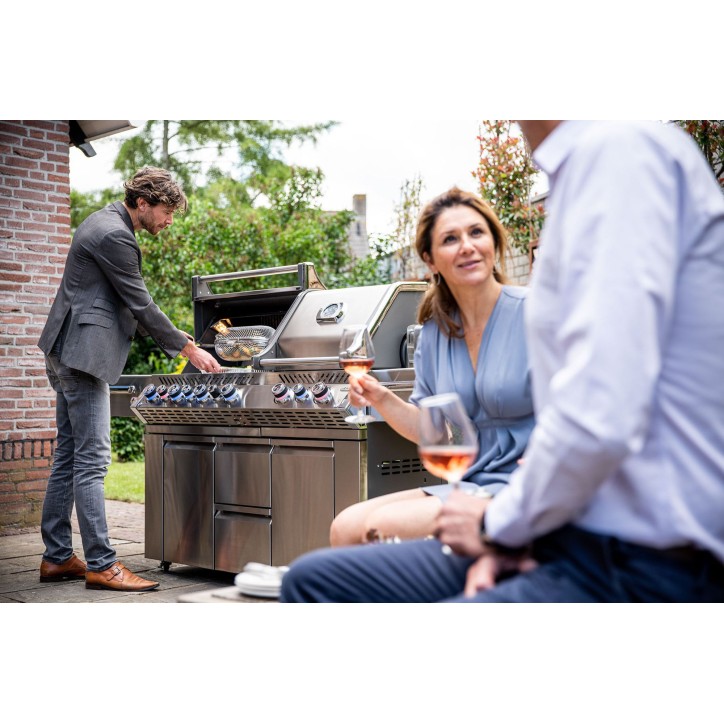 BARBACOA NAPOLEON PRESTIGE PRO 825 CON QUEMADOR LATERAL DE POTENCIA, QUEMADORES INFERIORES Y TRASEROS INFRARROJOS INOX BARBACOA NAPOLEON PRESTIGE PRO 825 CON QUEMADOR LATERAL DE POTENCIA, QUEMADORES INFERIORES Y TRASEROS INFRARROJOS INOX