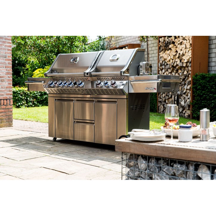 BARBACOA NAPOLEON PRESTIGE PRO 825 CON QUEMADOR LATERAL DE POTENCIA, QUEMADORES INFERIORES Y TRASEROS INFRARROJOS INOX BARBACOA NAPOLEON PRESTIGE PRO 825 CON QUEMADOR LATERAL DE POTENCIA, QUEMADORES INFERIORES Y TRASEROS INFRARROJOS INOX