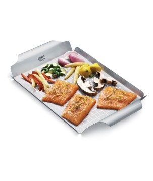 STAINLESS STEEL RECTANGULAR GRILL PAN WEBER STYLE
