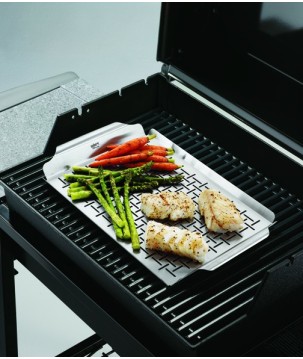 PLAT DE CUISSON RECTANGULAIRE EN ACIER INOXYDABLE WEBER STYLE