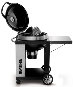 BARBECUE AU CHARBON DE BOIS PRO 57cm AVEC CHARIOT NAPOLEON 