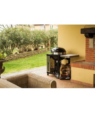 BARBACOA DE CARBÓN PRO 57cm CON CARRO NAPOLEON 