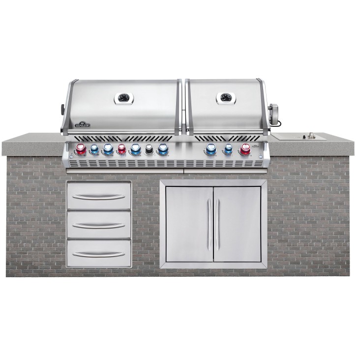 BUILT-IN BARBECUE NAPOLEON PRESTIGE PRO 825 WITH INFRARED REAR & BOTTOM BURNERS STAINLESS STEEL BUILT-IN BARBECUE NAPOLEON PRESTIGE PRO 825 WITH INFRARED REAR & BOTTOM BURNERS STAINLESS STEEL