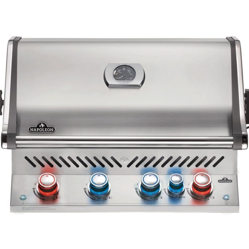 BARBECUE ENCASTRÉ NAPOLEON PRESTIGE PRO 500 À BRÛLEUR ARRIÈRE INFRAROUGE INOX GAZ NATUREL