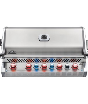 BARBACOA NAPOLEON PRESTIGE PRO 665 CON QUEMADOR TRASERO INFRARROJO INOX EMPOTRADA DE GAS NATURAL