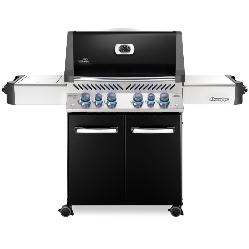 BARBECUE NAPOLEON PRESTIGE 500 À BRÛLEURS LATÉRAL ET ARRIÈRE INFRAROUGES NOIR