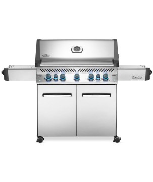 BARBACOA NAPOLEON PRESTIGE 665 CON QUEMADOR LATERAL Y TRASERO INFRARROJOS INOX