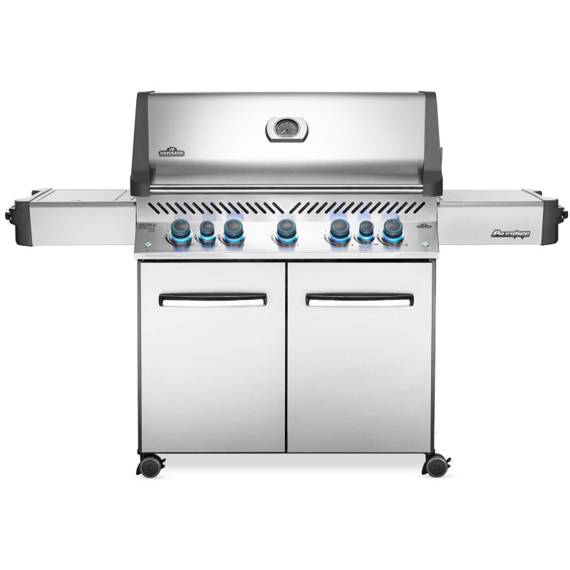 BARBACOA NAPOLEON PRESTIGE 665 CON QUEMADOR LATERAL Y TRASERO INFRARROJOS INOX