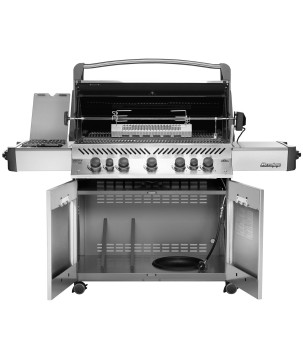 BARBACOA NAPOLEON PRESTIGE 665 CON QUEMADOR LATERAL Y TRASERO INFRARROJOS INOX