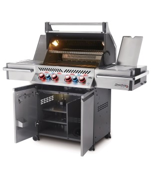 BARBECUE NAPOLEON PRESTIGE PRO 500 À BRÛLEURS LATÉRAL ET ARRIÈRE INFRAROUGES INOX GAZ NATUREL