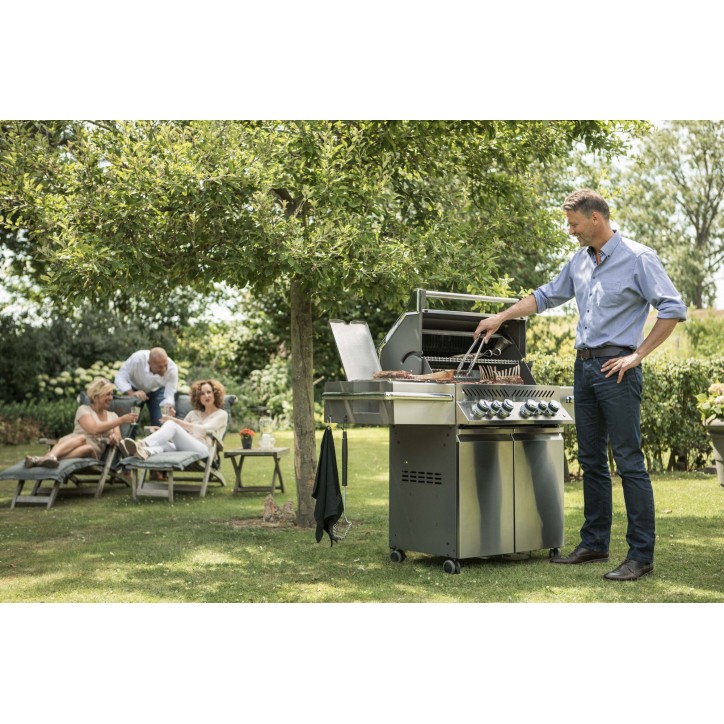 BARBECUE NAPOLEON PRESTIGE PRO 500 WITH INFRARED SIDE AND REAR BURNERS STAINLESS STEEL NATURAL GAS BARBECUE NAPOLEON PRESTIGE PRO 500 WITH INFRARED SIDE AND REAR BURNERS STAINLESS STEEL NATURAL GAS