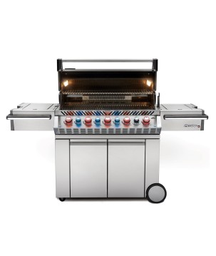 BARBECUE NAPOLEON PRESTIGE PRO 665 À BRÛLEURS LATÉRAL ET ARRIÈRE INFRAROUGES INOX GAZ NATUREL