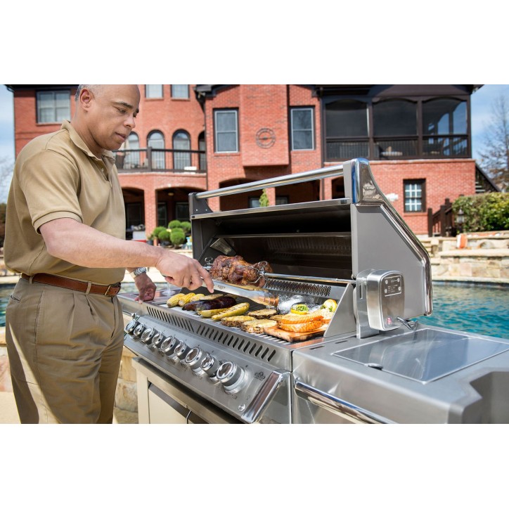 BARBECUE NAPOLEON PRESTIGE PRO 665 À BRÛLEURS LATÉRAL ET ARRIÈRE INFRAROUGES INOX GAZ NATUREL BARBECUE NAPOLEON PRESTIGE PRO 665 À BRÛLEURS LATÉRAL ET ARRIÈRE INFRAROUGES INOX GAZ NATUREL