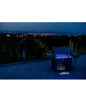 BARBECUE NAPOLEON PRESTIGE PRO 665 À BRÛLEURS LATÉRAL ET ARRIÈRE INFRAROUGES INOX GAZ NATUREL