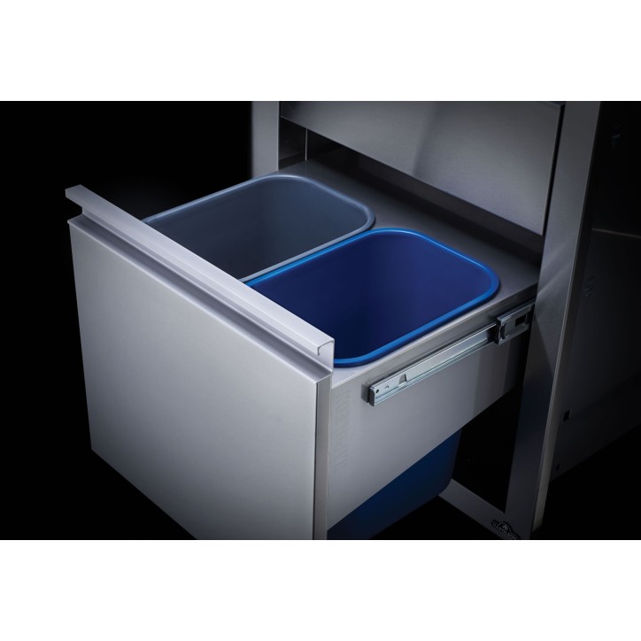 BUILT-IN DOUBLE DRAWER: WASTE BIN AND PAPER TOWEL HOLDER NAPOLEON (55x71cm) BUILT-IN DOUBLE DRAWER: WASTE BIN AND PAPER TOWEL HOLDER NAPOLEON (55x71cm)
