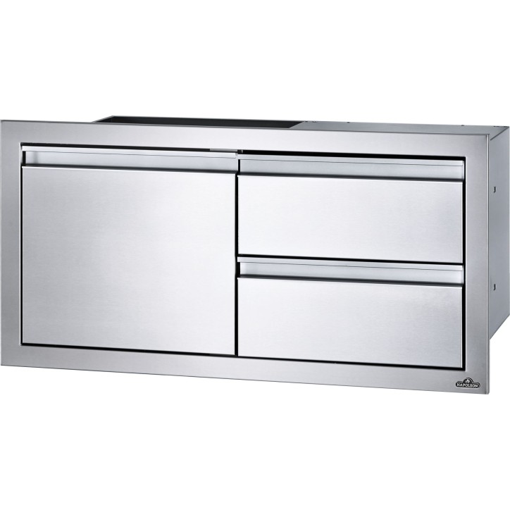 BUILT-IN DOOR AND DOUBLE SMALL DRAWER NAPOLEON (100x50cm)