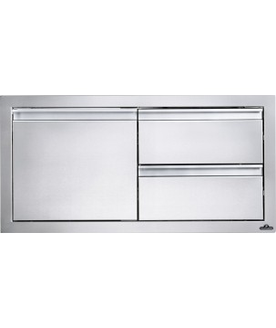 PORTE ET TIROIR PETIT DOUBLE ENCASTRÉ NAPOLEON (100x50cm)