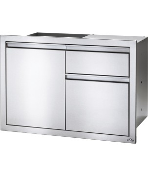 PORTE ET TIROIR DOUBLE GRAND ET PETIT ENCASTRÉ NAPOLEON (100x71cm)