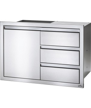 BUILT-IN DOOR AND TRIPLE SMALL DRAWER NAPOLEON (100x71cm)