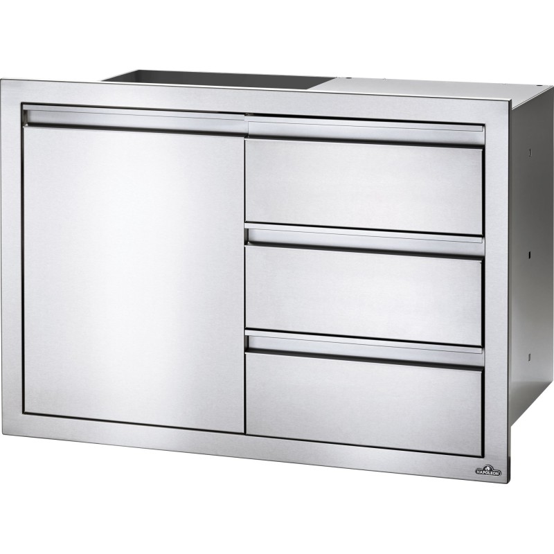 BUILT-IN DOOR AND TRIPLE SMALL DRAWER NAPOLEON (100x71cm)