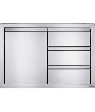 PORTE ET TIROIR PETIT TRIPLE ENCASTRÉ NAPOLEON (100x71cm)