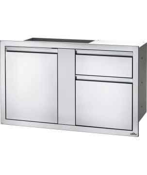 GRANDE PORTE ET TIROIR DOUBLE GRAND ET PETIT ENCASTRÉ NAPOLEON (100x71cm)