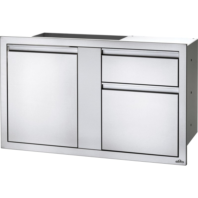 BUILT-IN LARGE DOOR AND DOUBLE LARGE AND SMALL DRAWER NAPOLEON (115x71cm)