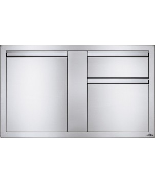 PUERTA GRANDE Y CAJÓN DOBLE PARA RESIDUOS Y PORTAROLLO COCINA EMPOTRADO NAPOLEON (115x71cm)