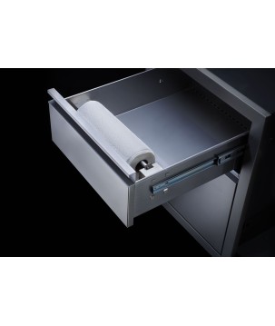 GRANDE PORTE ET TIROIR DOUBLE: TIROIR À DÉCHETS ET À ESSUIE-TOUT ENCASTRÉ NAPOLEON (115x71cm)