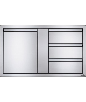 GRANDE PORTE ET TIROIR PETIT TRIPLE ENCASTRÉ NAPOLEON (115x71cm)