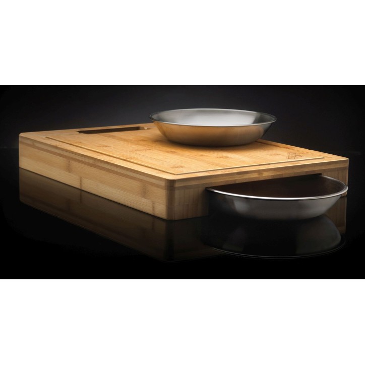 CUTTING BOARD WITH 2 BOWLS NAPOLEON CUTTING BOARD WITH 2 BOWLS NAPOLEON