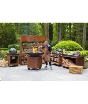 MESA CON TABLA DE HORMIGÓN OFYR 65 PRO PARA KAMADO