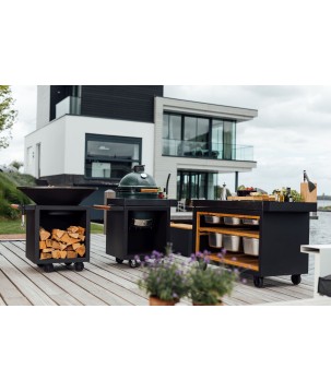 MESA CON TABLA DE HORMIGÓN BLACK OFYR 65 PRO PARA KAMADO