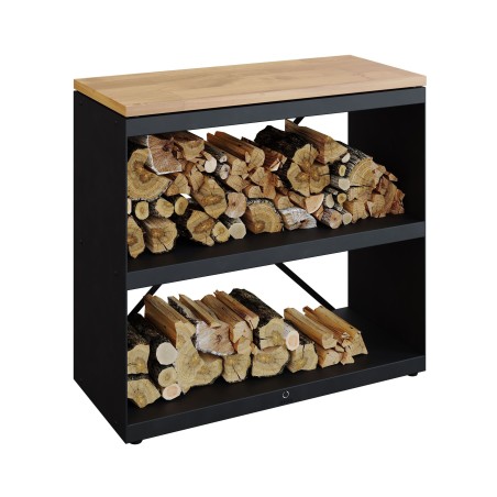 WOOD STORAGE DRESSOIR OFYR AVEC 2 ÉTAGÈRES BLACK WSB-D