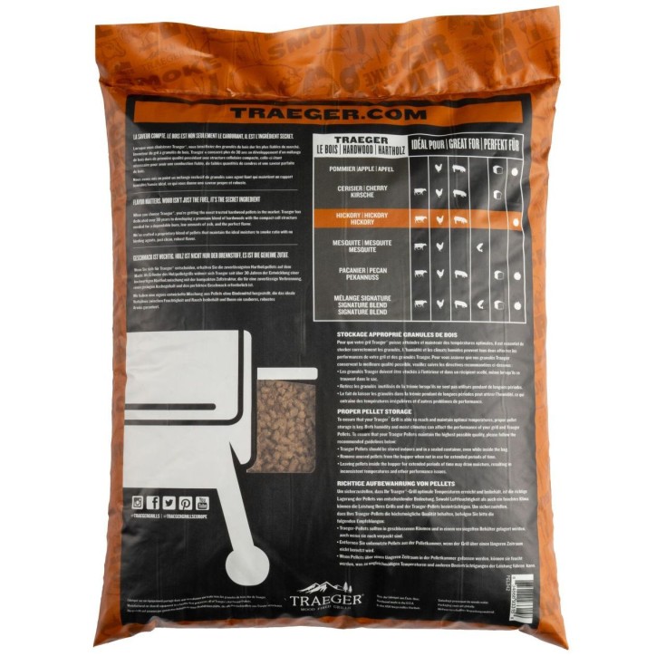 WOOD PELLETS - HICKORY 9 KG TRAEGER WOOD PELLETS - HICKORY 9 KG TRAEGER