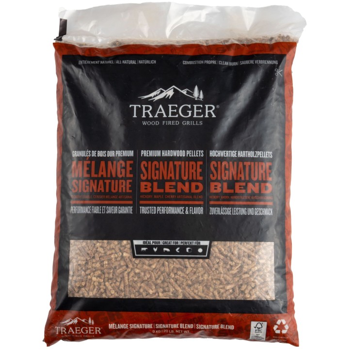 PELLETS DE BOIS - SIGNATURE BLEND 9 KG TRAEGER PELLETS DE BOIS - SIGNATURE BLEND 9 KG TRAEGER