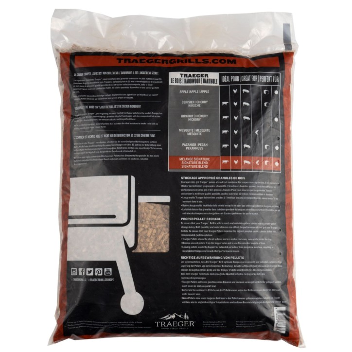 PELLETS DE BOIS - SIGNATURE BLEND 9 KG TRAEGER PELLETS DE BOIS - SIGNATURE BLEND 9 KG TRAEGER