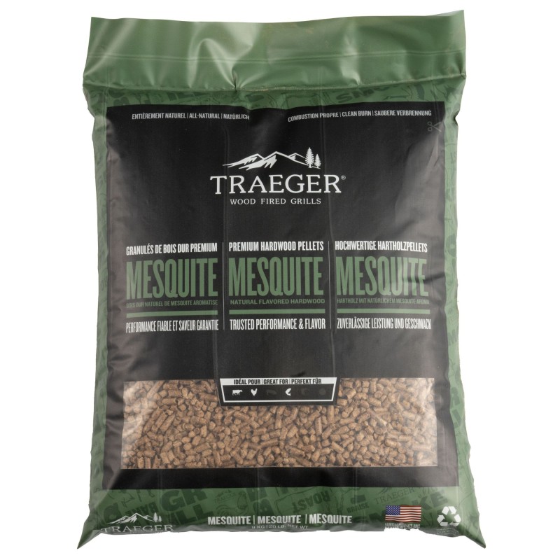 PELLETS DE MADERA - MESQUITE 9 KG TRAEGER