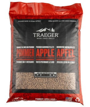PELLETS DE MADERA - MANZANO 9 KG TRAEGER