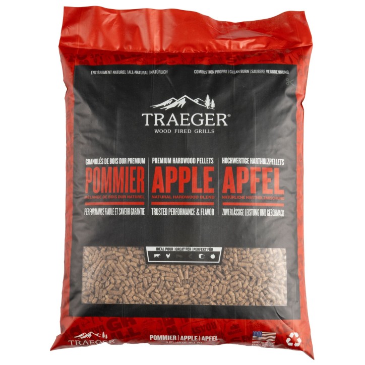 WOOD PELLETS - APPLE 9 KG TRAEGER WOOD PELLETS - APPLE 9 KG TRAEGER