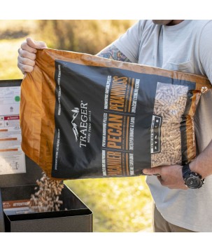 PELLETS DE MADERA - NUEZ DE PECAN 9 KG TRAEGER