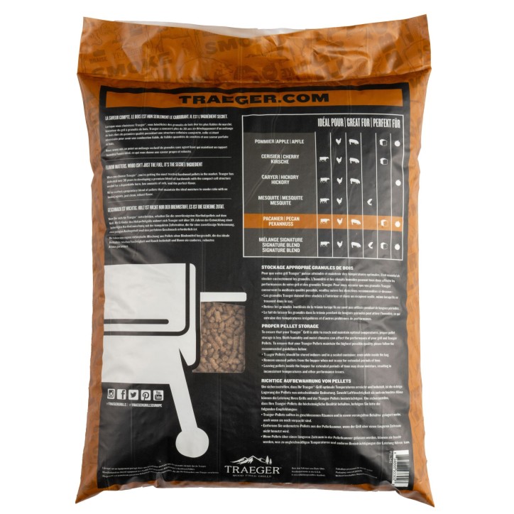 WOOD PELLETS - PECAN 9 KG TRAEGER
